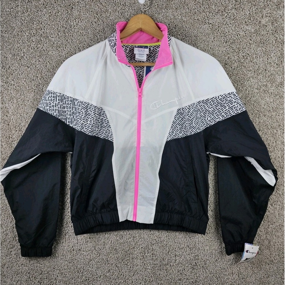 Champion MTV Limited Edition 80s Colorblock Windbreaker Womens Medium NWT 2020‎